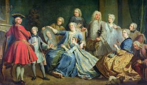 Madame Mercier (1683-1750) Ailesiyle çevrili, 1731
